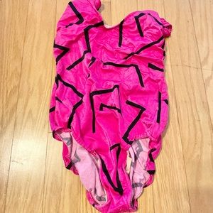 Cole of California Hot Pink Vintage One Piece Bathing Suit